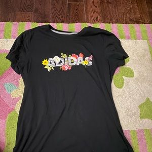 Floral adidas shirt